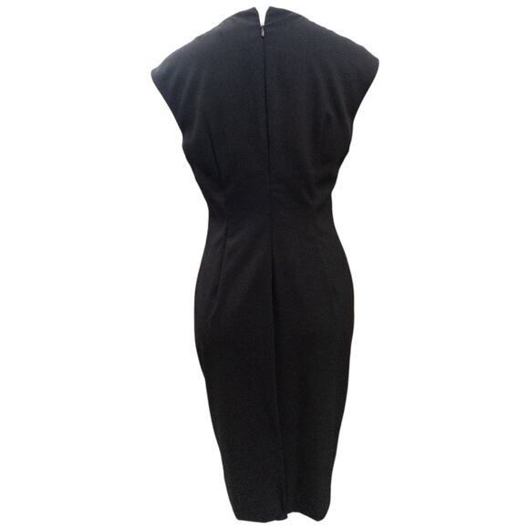 Calvin Klein Colorblock Snakeskin Sheath Dress Black White Women's Size 8 - Picture 4 of 6